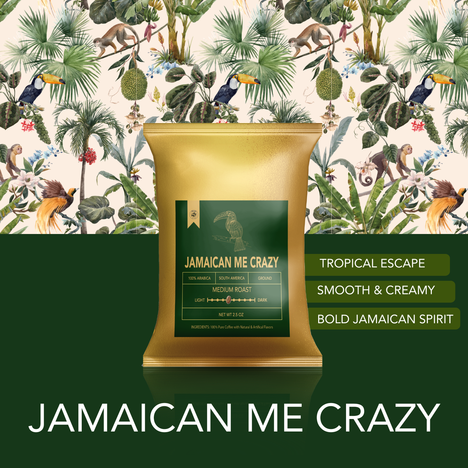 TRIONI Coffee Packets - Includes Irish Cream, Jamaican Me Crazy, Colombian, and Sumatra Flavors - TRIONI Treats