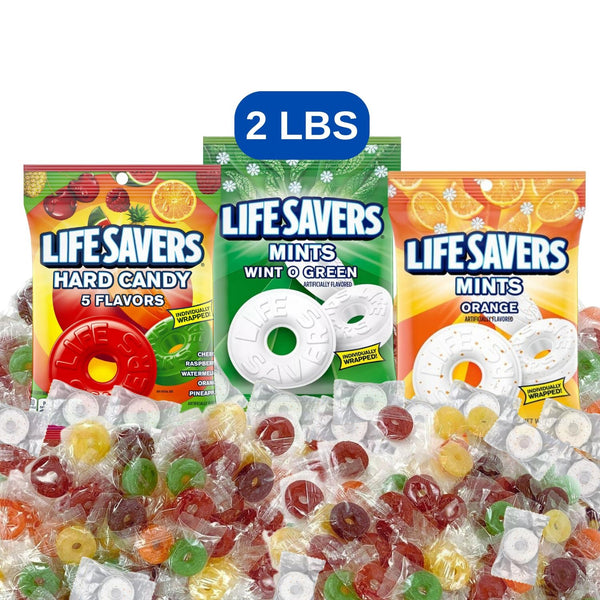 Life savers 7 Flavors Fruity Hard Candy Individually Wrapped (2LB) - TRIONI Treats