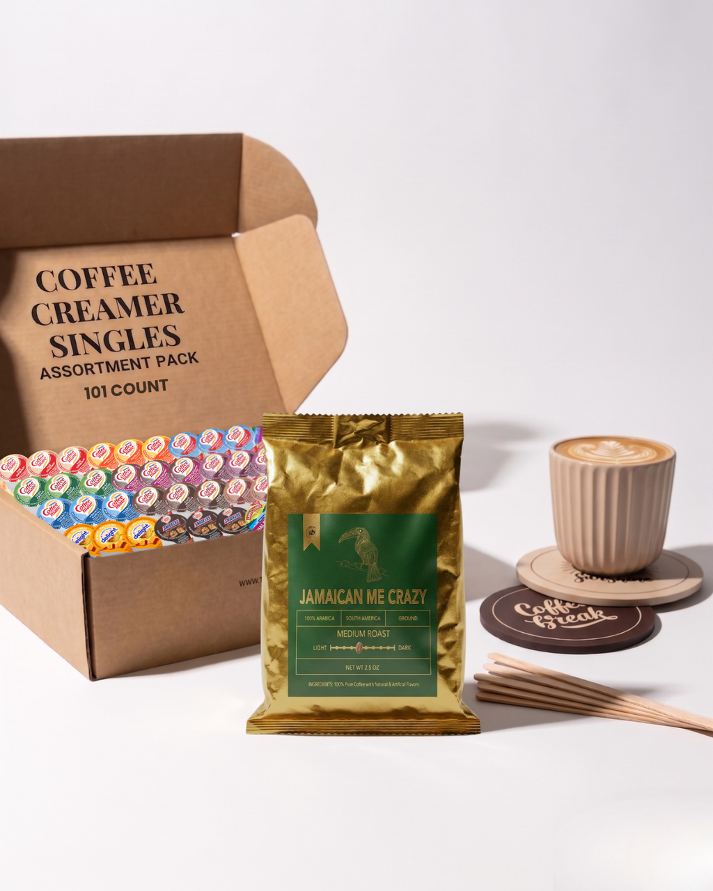 Coffee Mate 12-Flavor Creamer Singles & Coffee Kit – 101 Count Variety Pack - TRIONI Treats