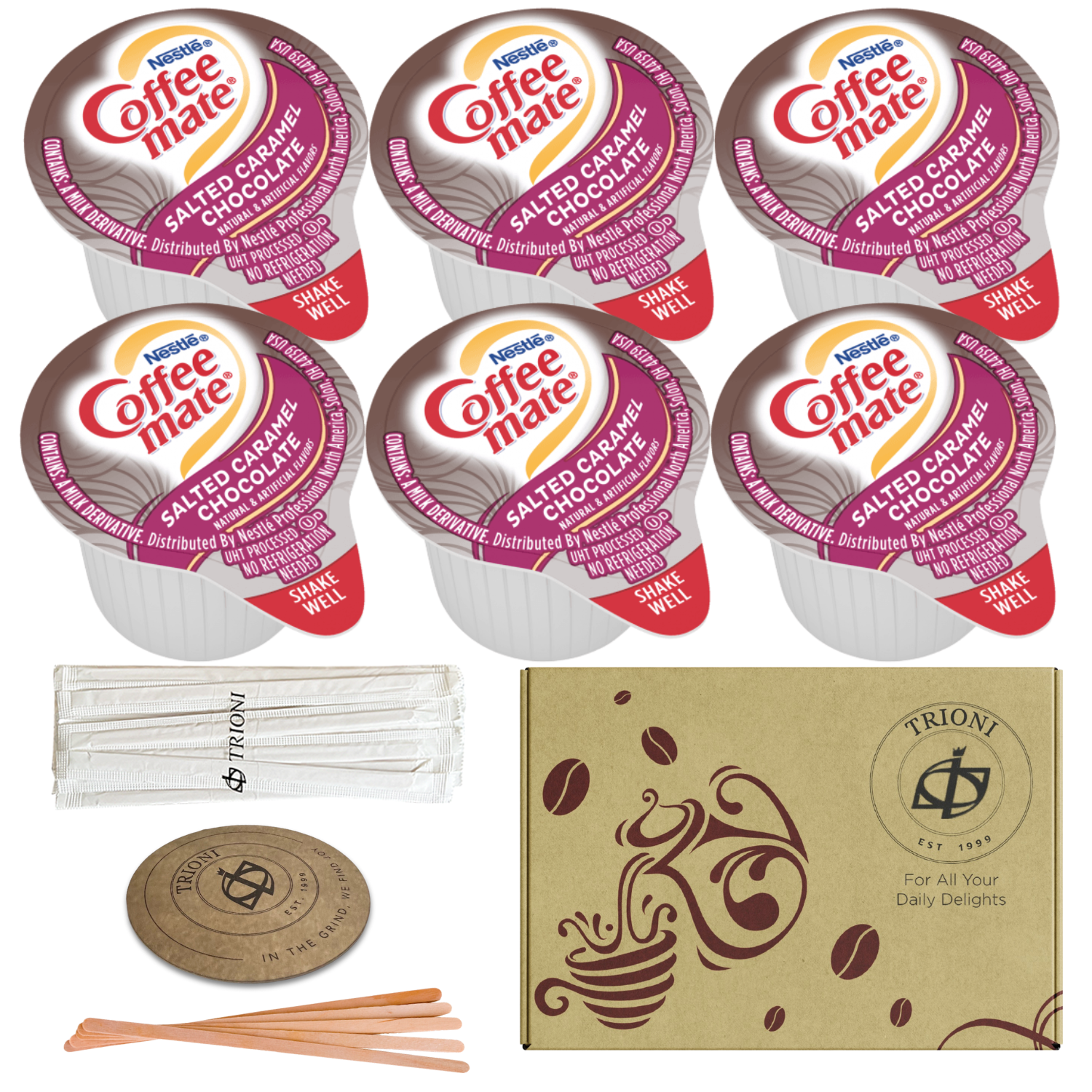 Custom Mix & Match Coffee Mate Creamer Singles & Stok Espresso Shots (6ct each) - TRIONI Treats