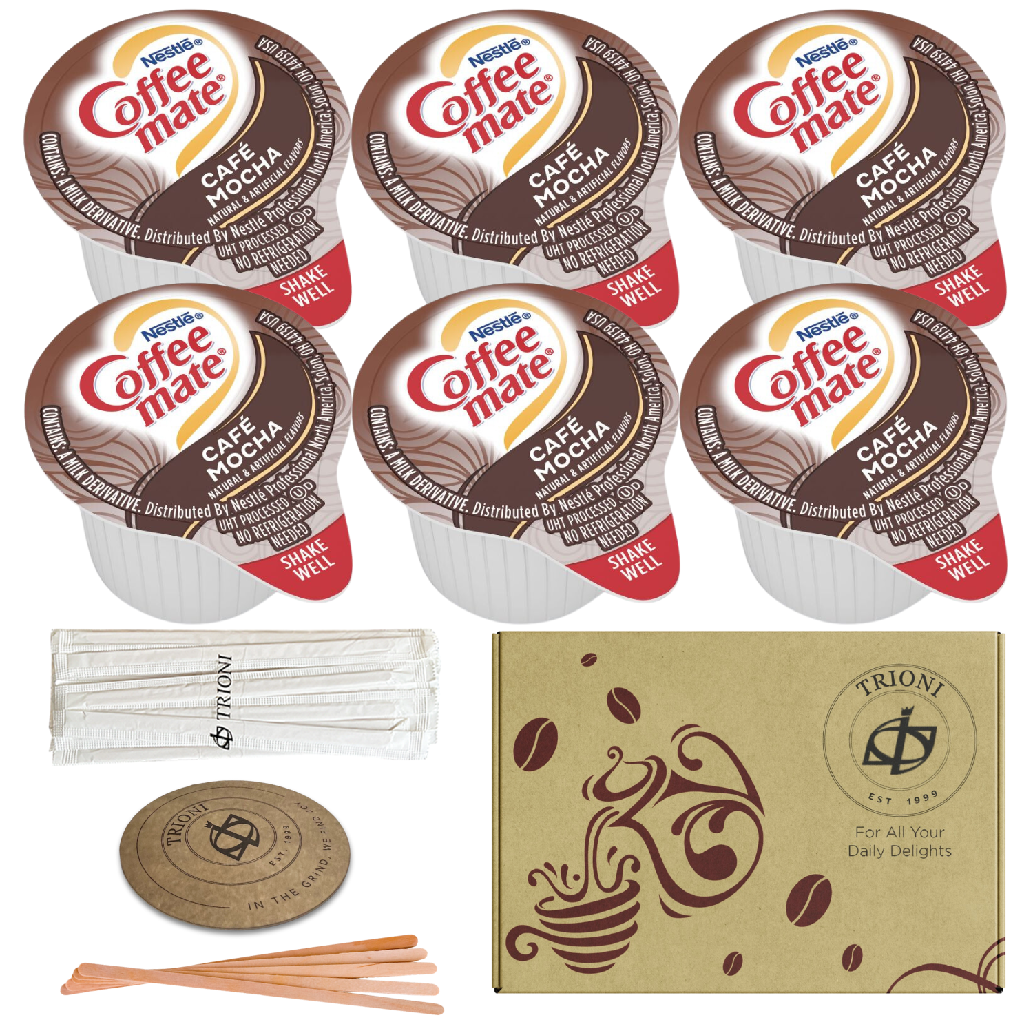 Custom Mix & Match Coffee Mate Creamer Singles & Stok Espresso Shots (6ct each) - TRIONI Treats