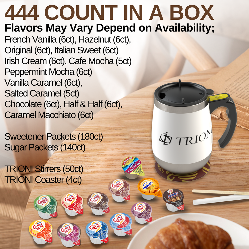 Coffee Mate Coffee Creamer Singles Variety Pack - 12 Flavored Creamer Pods - TRIONI Treats