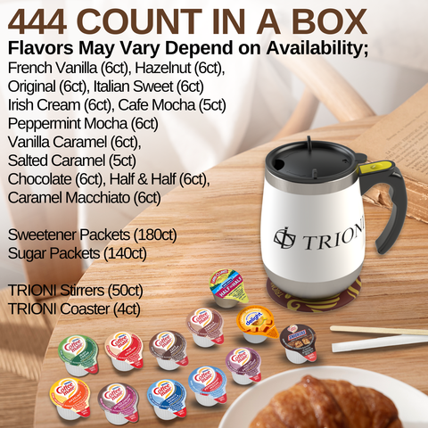 Coffee Mate Coffee Creamer Singles Variety Pack - 12 Flavored Creamer Pods - TRIONI Treats