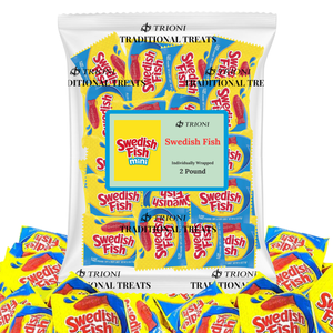 Swedish Fish Individually Wrapped Candy - 2 LB of Individual Packs Fun Size Candies