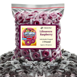 Life Savers Hard Candy Individually Wrapped - 2 LB of Lifesavers Raspberry Fruit Flavor