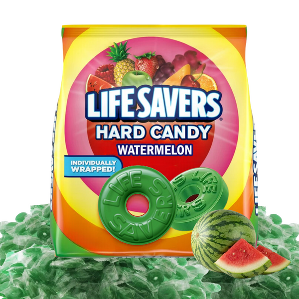 Life Savers Hard Candy Individually Wrapped - 2 LB of Lifesavers Watermelon Fruit Flavor