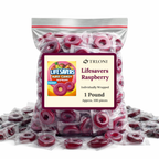 Life Savers Hard Candy Individually Wrapped - 1 LB of Lifesavers Raspberry Fruit Flavor - TRIONI Treats