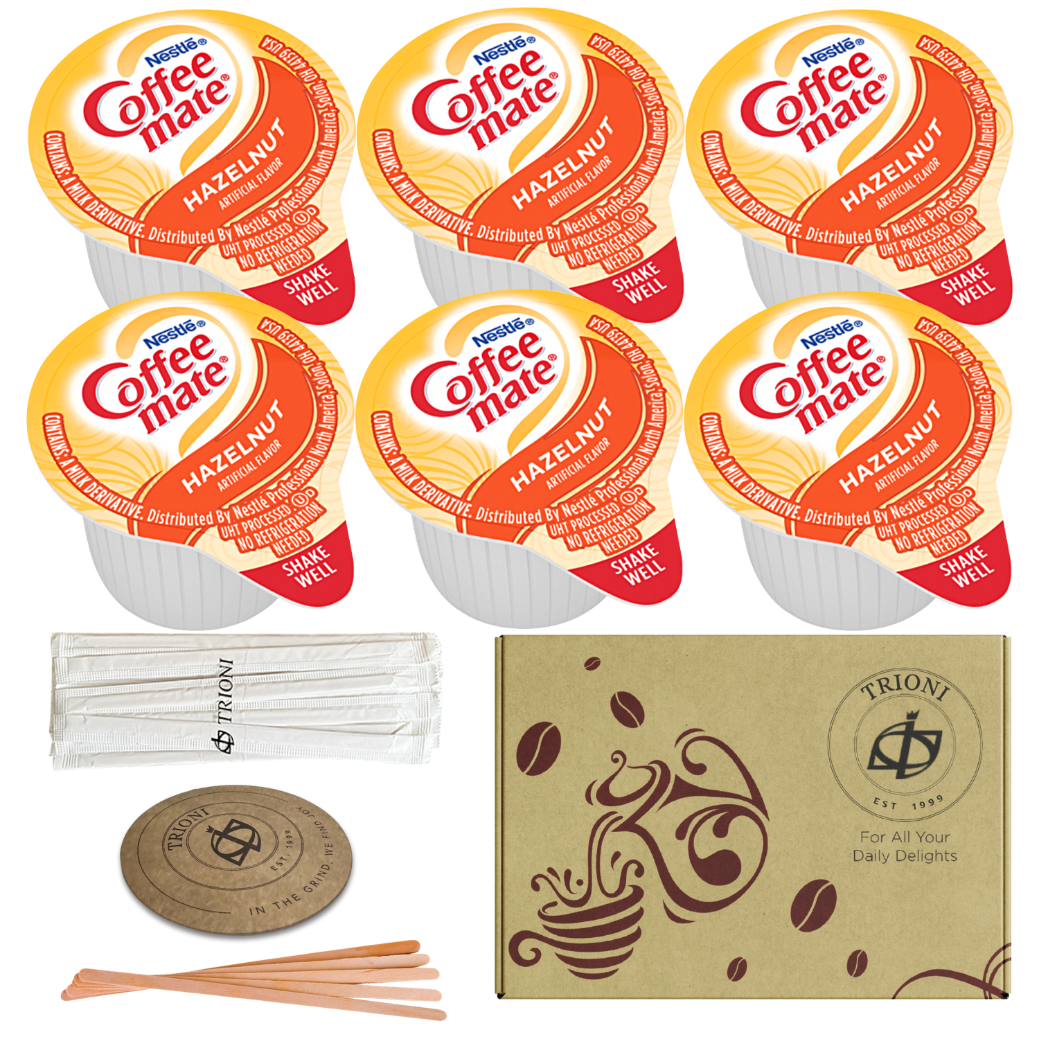 Custom Mix & Match Coffee Mate Creamer Singles & Stok Espresso Shots (6ct each) - TRIONI Treats