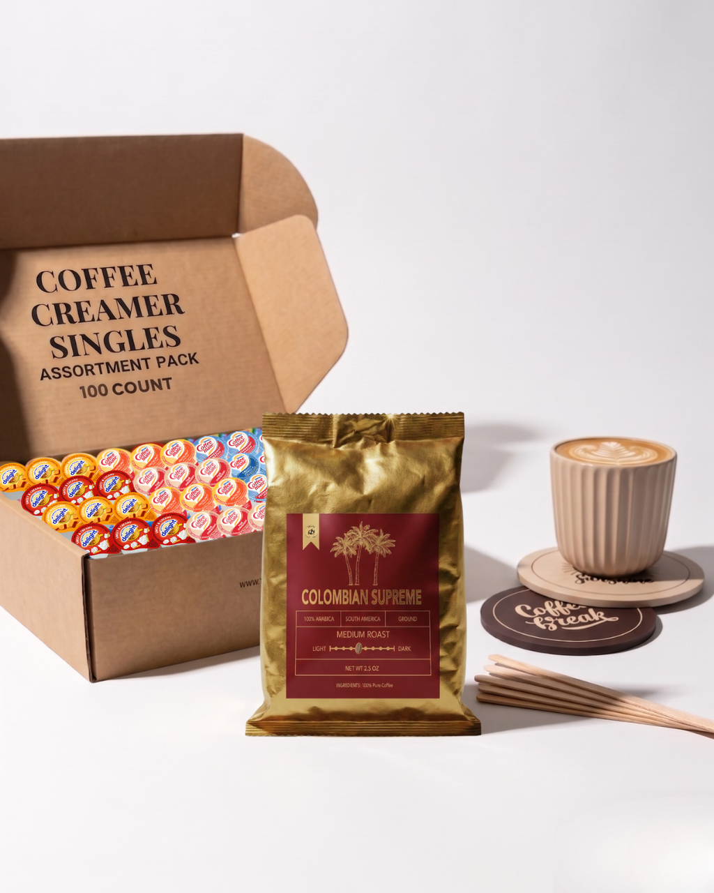 Coffee Mate 7-Flavor Creamer & Coffee Kit – 101 Count Variety Pack - TRIONI Treats