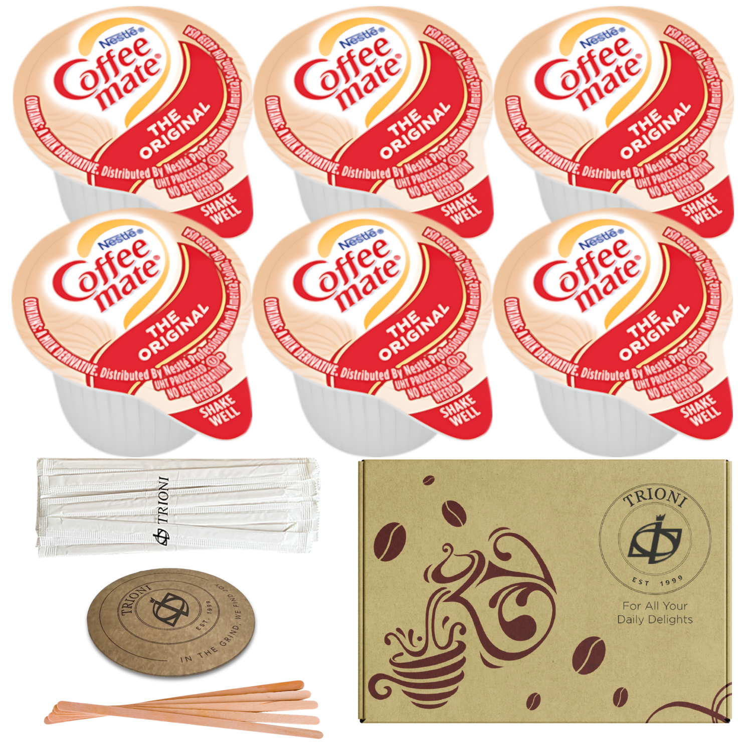 Custom Mix & Match Coffee Mate Creamer Singles & Stok Espresso Shots (6ct each) - TRIONI Treats