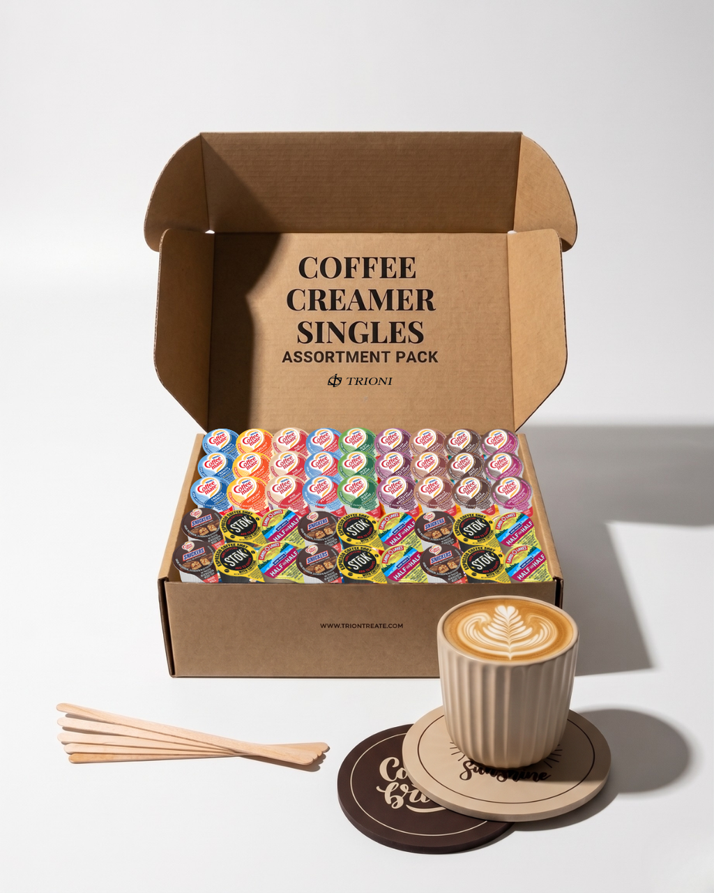Custom Mix & Match Coffee Mate Creamer Singles & Stok Espresso Shots (6ct each) - TRIONI Treats