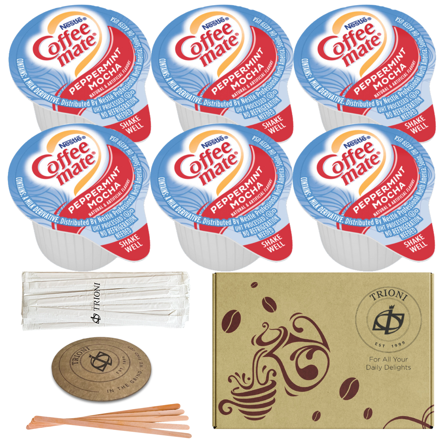 Custom Mix & Match Coffee Mate Creamer Singles & Stok Espresso Shots (6ct each) - TRIONI Treats