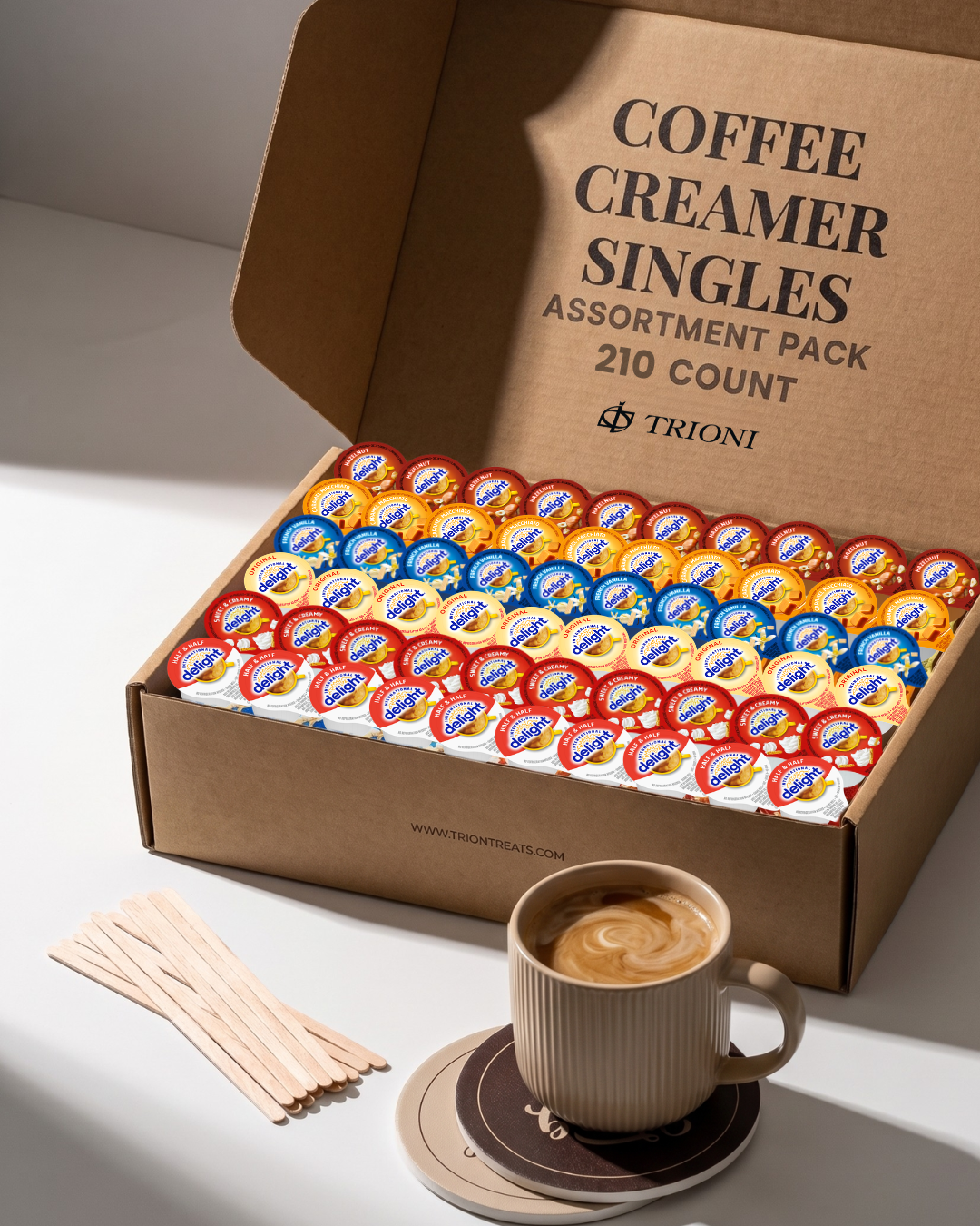 International Delight Coffee Creamer Singles – 6 Flavor Variety Pack - TRIONI Treats