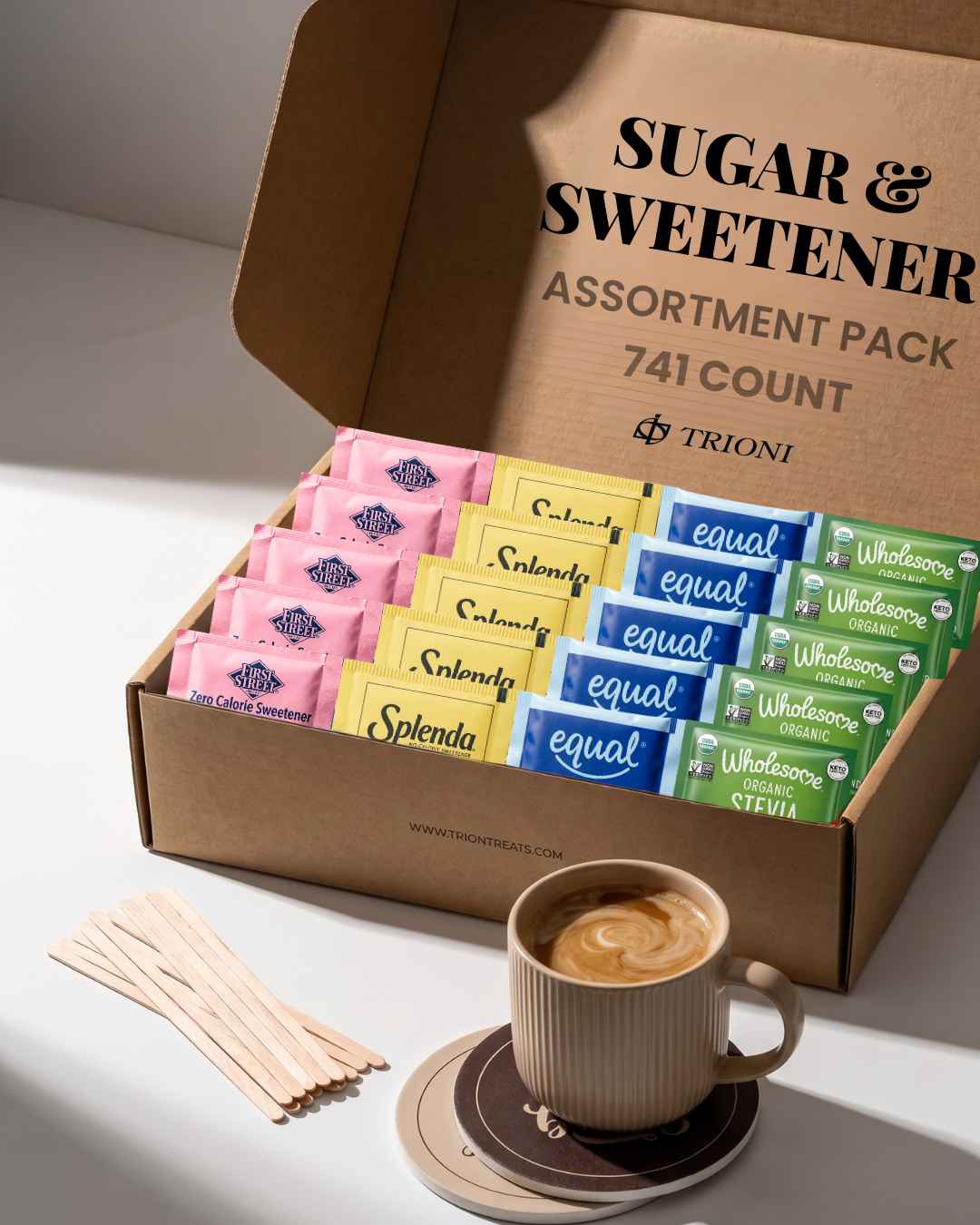 Sugar Substitutes, Sweetener Packets Assortment box
