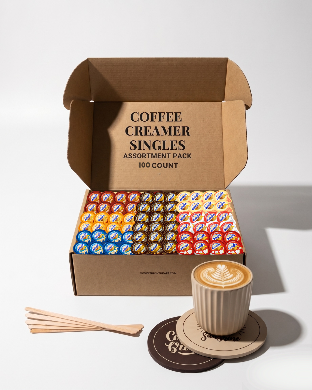 International Delight Coffee Creamer Singles 7-Flavor Variety Pack with Hershey’s, Sweet Cream & More - TRIONI Treats