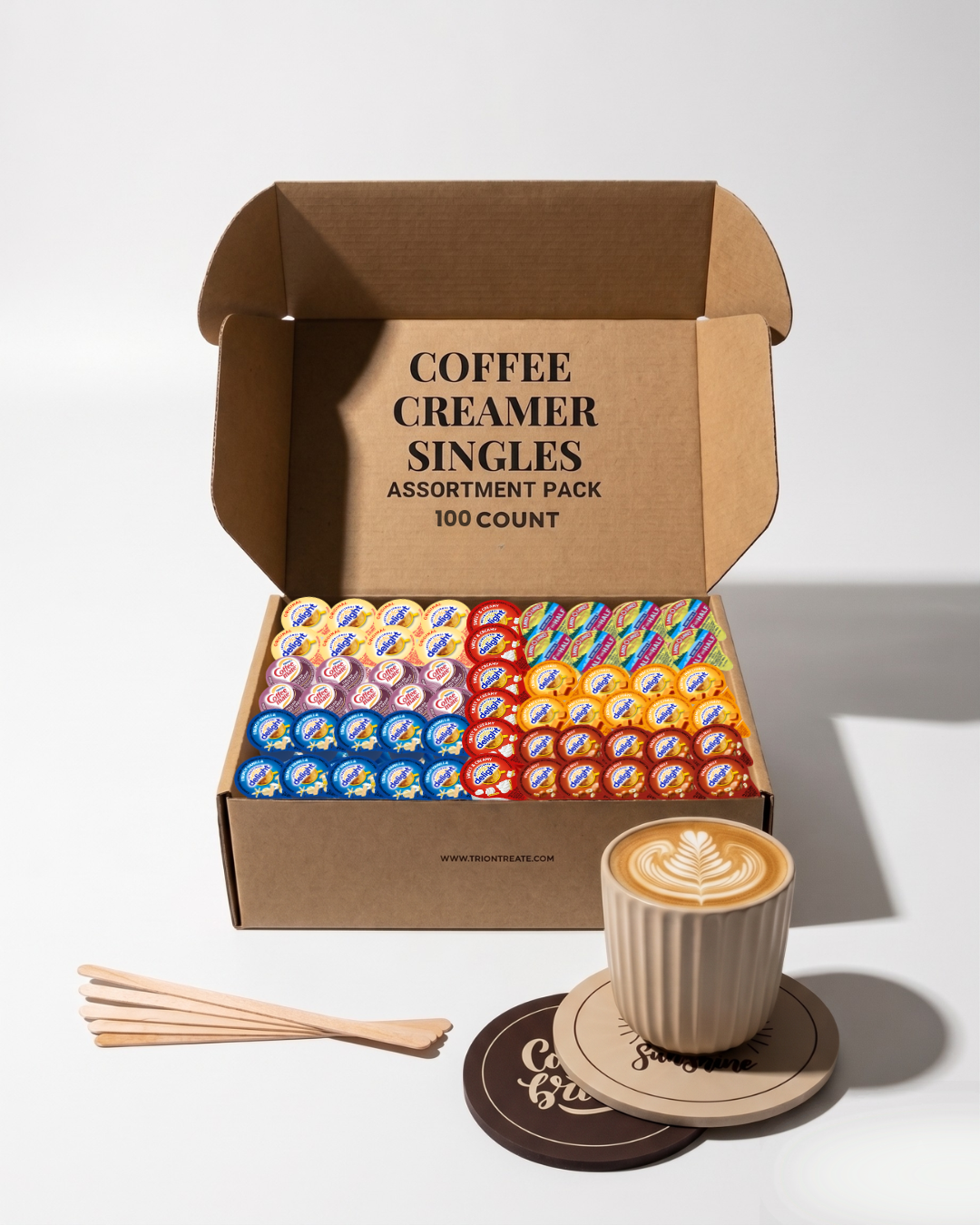 International Delight Coffee Creamer Singles 7-Flavor Variety Pack with Sweet Cream, Italian Sweet Cream & More - TRIONI Treats