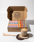 Coffee Mate Creamer Singles 7-Flavor Variety Pack with Peppermint Mocha, Sweet Cream & More - TRIONI Treats