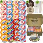 Coffee Mate Coffee Creamer Singles Variety Pack Bundle - Peppermint Mocha, Sweet Cream, and 5 More Flavors - TRIONI Treats