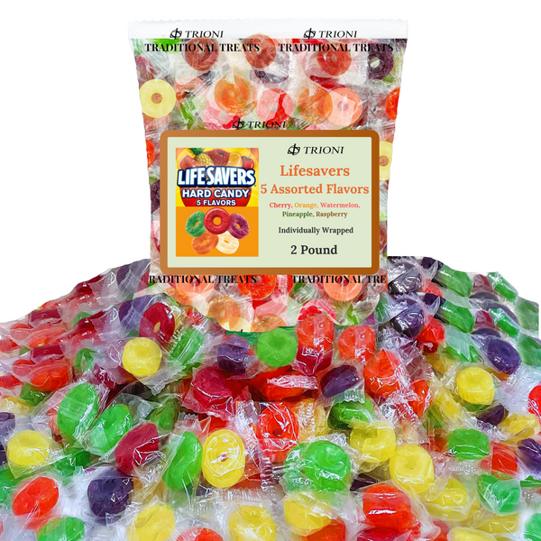 Life savers 5 Flavors Fruity Individually Wrapped Hard Candy - TRIONI Treats