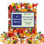 TRIONI Old Fashioned Individually Wrapped Hard Candy - 11 Assorted Flavors, 2, 3 & 5LB - TRIONI Treats