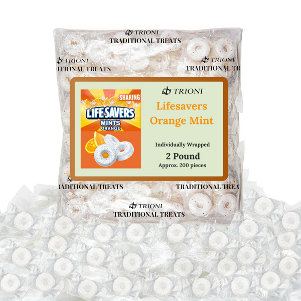 Life Savers Orange Mint - Lifesavers Individually Wrapped Hard Candy (1 LB & 2 LB)