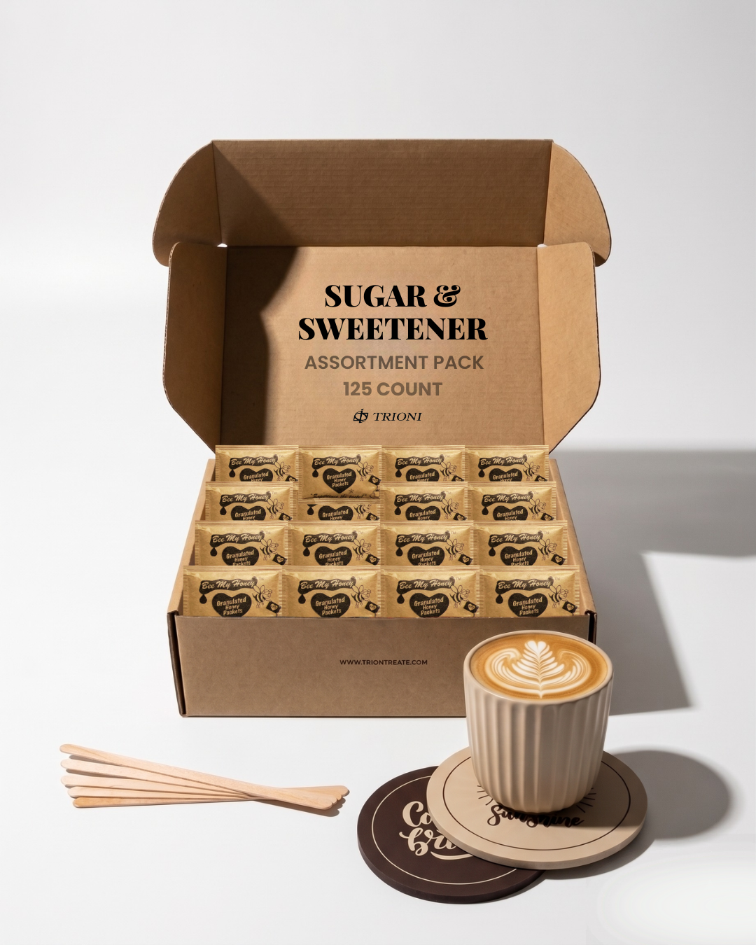 Honey Packets Single Serve Coffee Sweetener - 75 ct & 125 ct