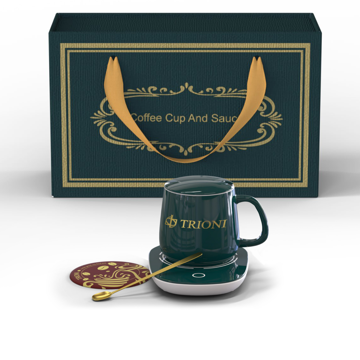 Self-Warming Mug - Perfect Temperature Control for Coffee, Tea, and More - Ideal for Home, Office, and Travel - TRIONI Treats