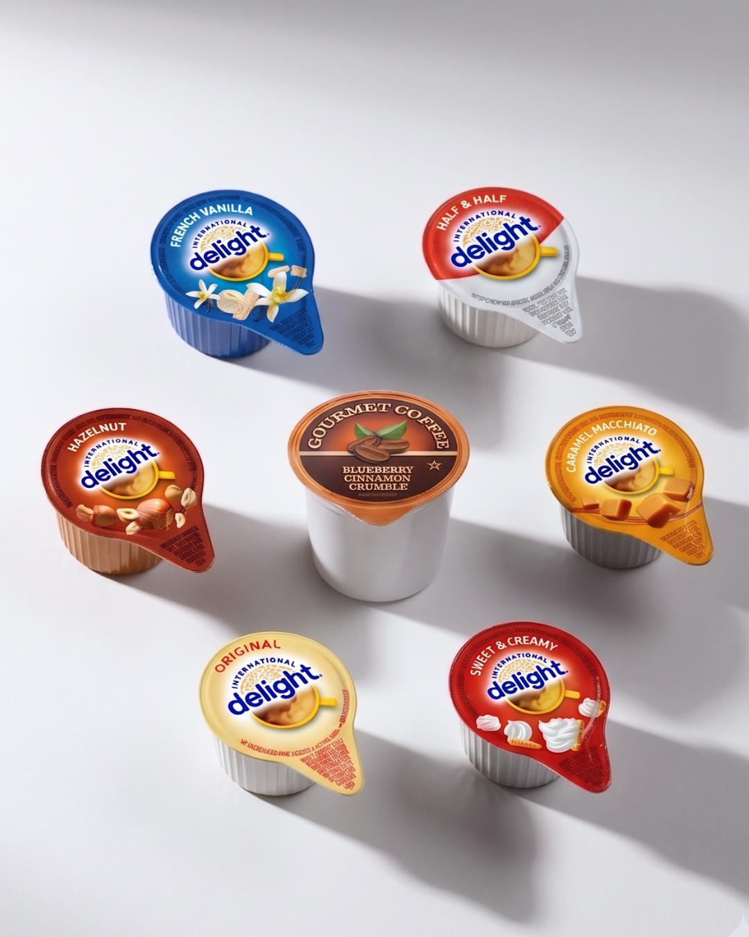 Coffee Creamer Singles with Flavored Coffee K Cups Variety Pack (136 count)