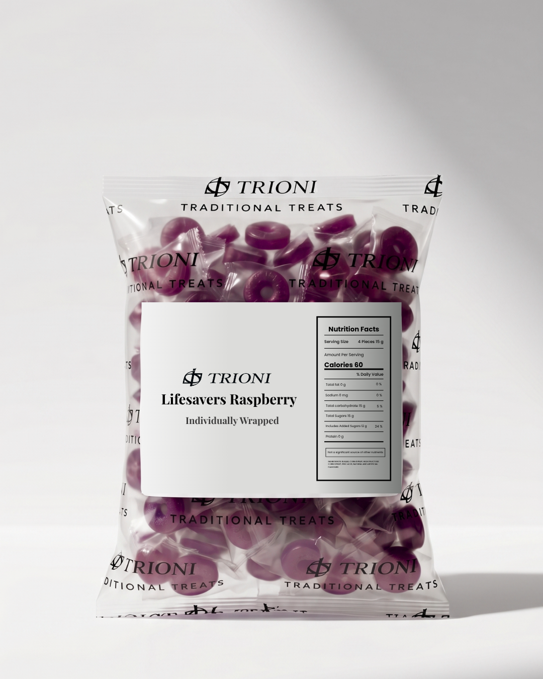 Life Savers Raspberry Individually Wrapped Hard Candy - 1, 2 & 5 LB - TRIONI Treats
