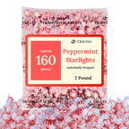 TRIONI Peppermint Mint Individually Wrapped Hard Candy 2, 3 & 5 LB - TRIONI Treats