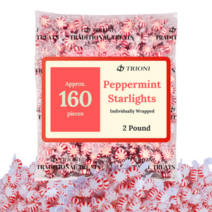 TRIONI Peppermint Mint Individually Wrapped Hard Candy 2, 3 & 5 LB