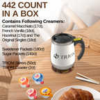 Coffee Mate Coffee Creamer Singles Variety Pack - Caramel Macchiato and 3 More Flavors - TRIONI Treats