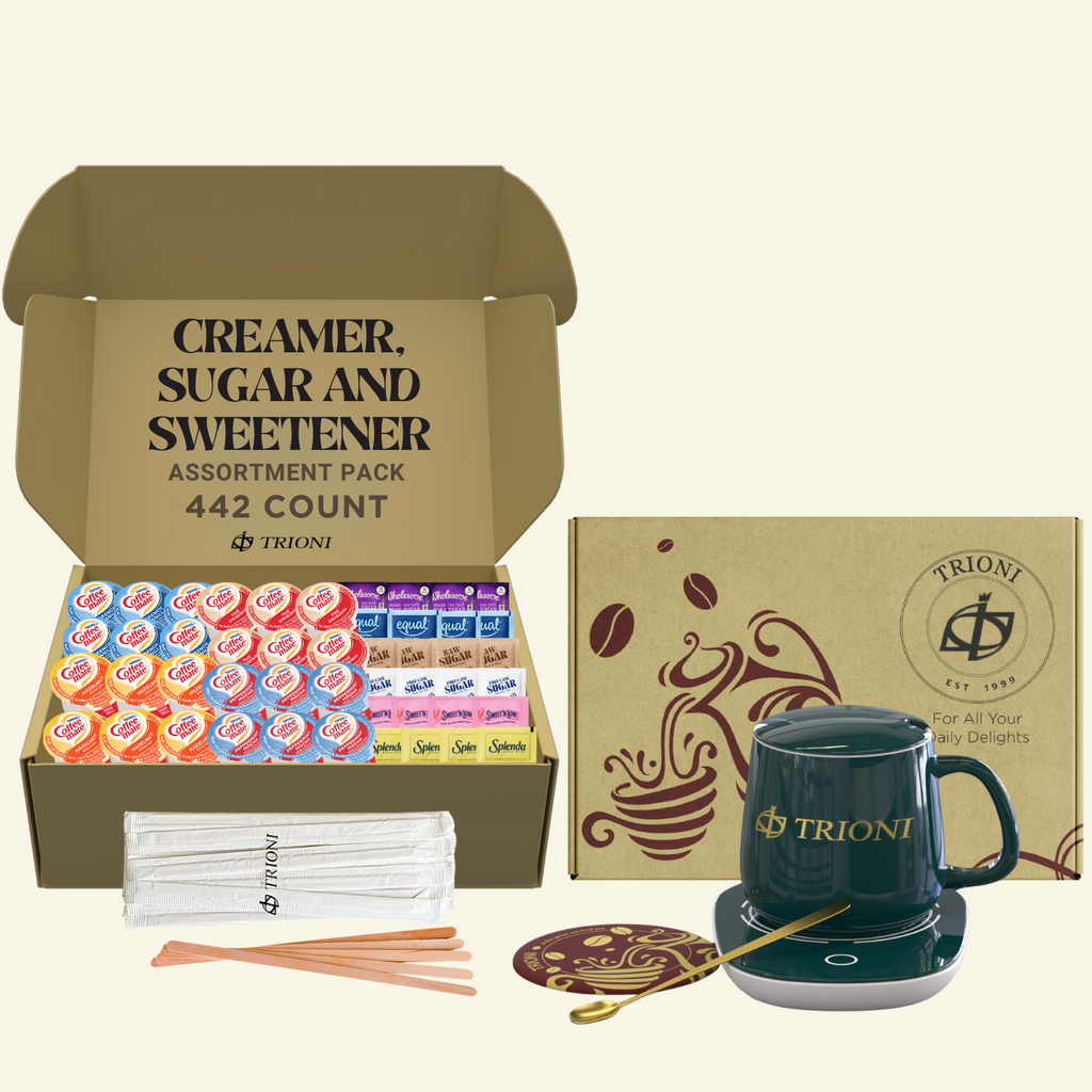 Coffee Mate Coffee Creamer Singles Variety Pack - Peppermint Mocha and 3 More Flavors - TRIONI Treats