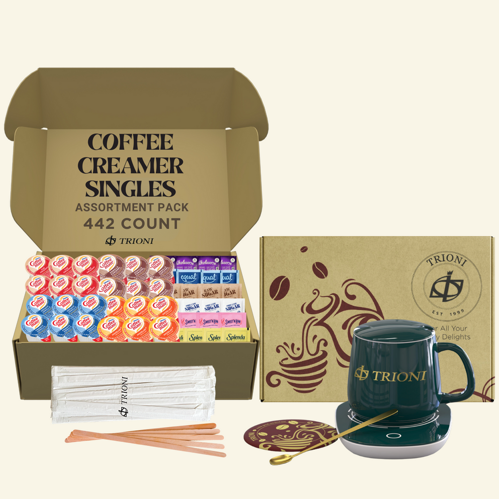 Coffee Mate Coffee Creamer Singles Variety Pack - Vanilla Caramel and 3 More Flavors - TRIONI Treats