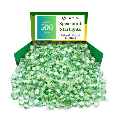 TRIONI Spearmint Mint Individually Wrapped Hard Candy - TRIONI Treats