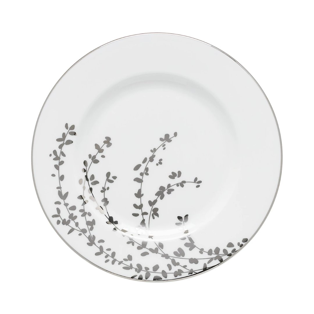 Kate Spade Gardner Street Platinum Salad Plate, 0.70 LB, Metallic - Skyline Home Collection