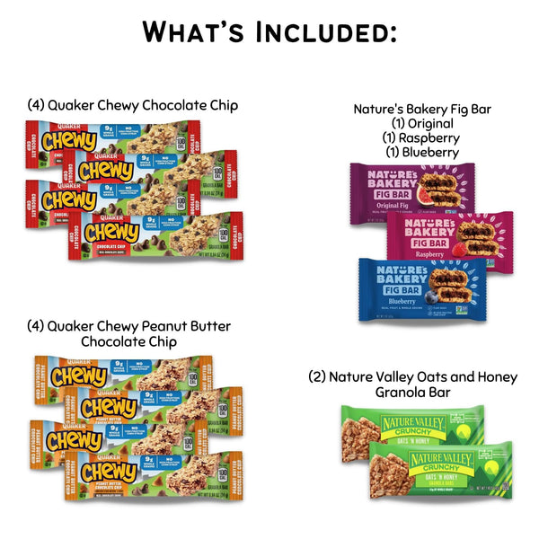 Healthy Snacks Variety Pack for Adults and Kids - 30 count with TRIONI Power Clip - TRIONI Treats