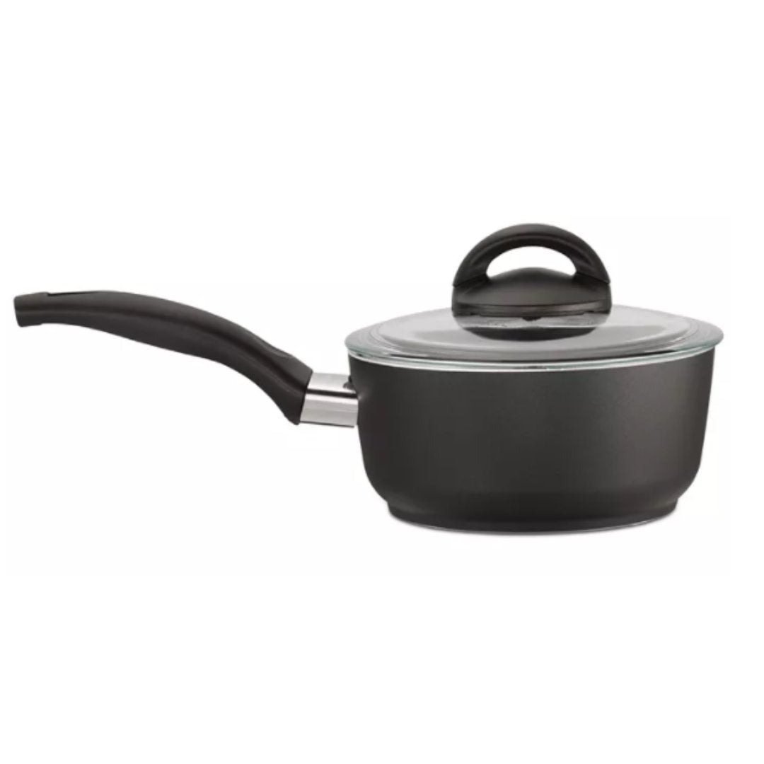 BALLARINI Pisa Forged Aluminum Nonstick Saucepan with Lid, 1.4 quart, Black - TRIONI Treats