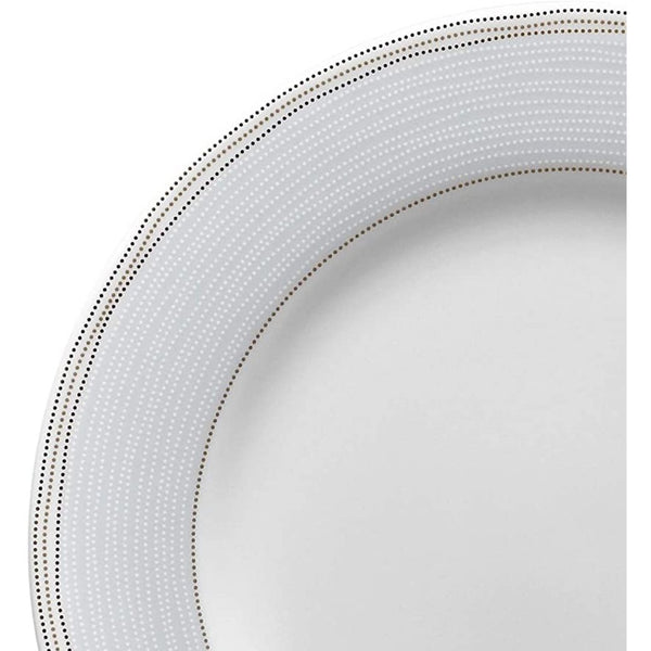 Noritake Linen Road Dinner Plate, 10 1/2" in White - Skyline Home Collection