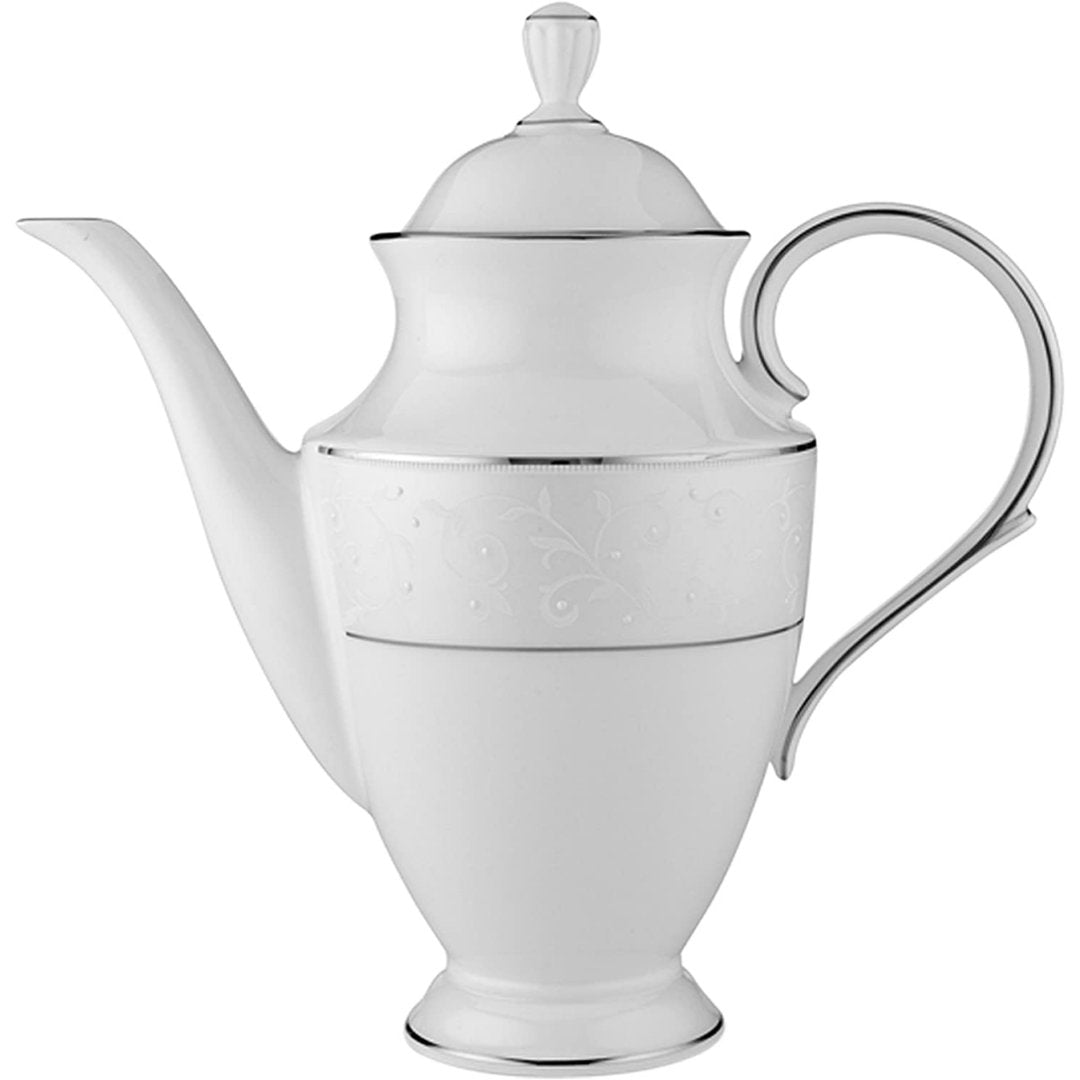 Lenox Opal Innocence Salad, Oval, Saucer Plate, Coffee Pot, Serving and Vegetable Bowl. - Skyline Home Collection