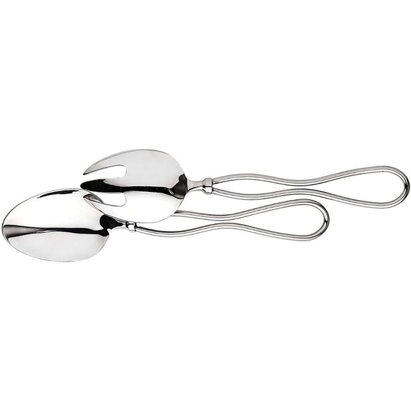 Godinger Salad Server Spoon Set Infinity Design - Skyline Home Collection