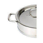 BergHOFF Collect N' Cook 18/10 Stainless Steel Deep Skillet with Lid, Silver - Skyline Home Collection