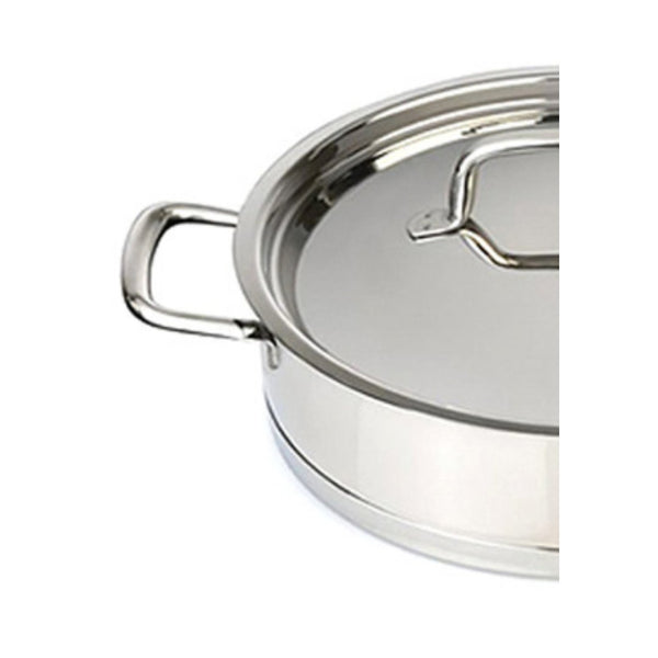 BergHOFF Collect N' Cook 18/10 Stainless Steel Deep Skillet with Lid, Silver - Skyline Home Collection