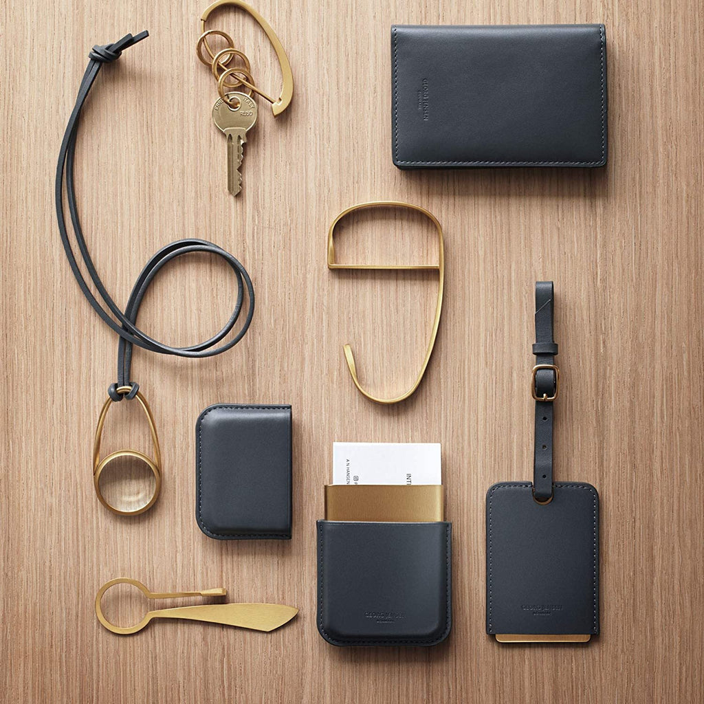 Georg Jensen Women's Shades Leather Travel Tag - Grey - TRIONI Treats