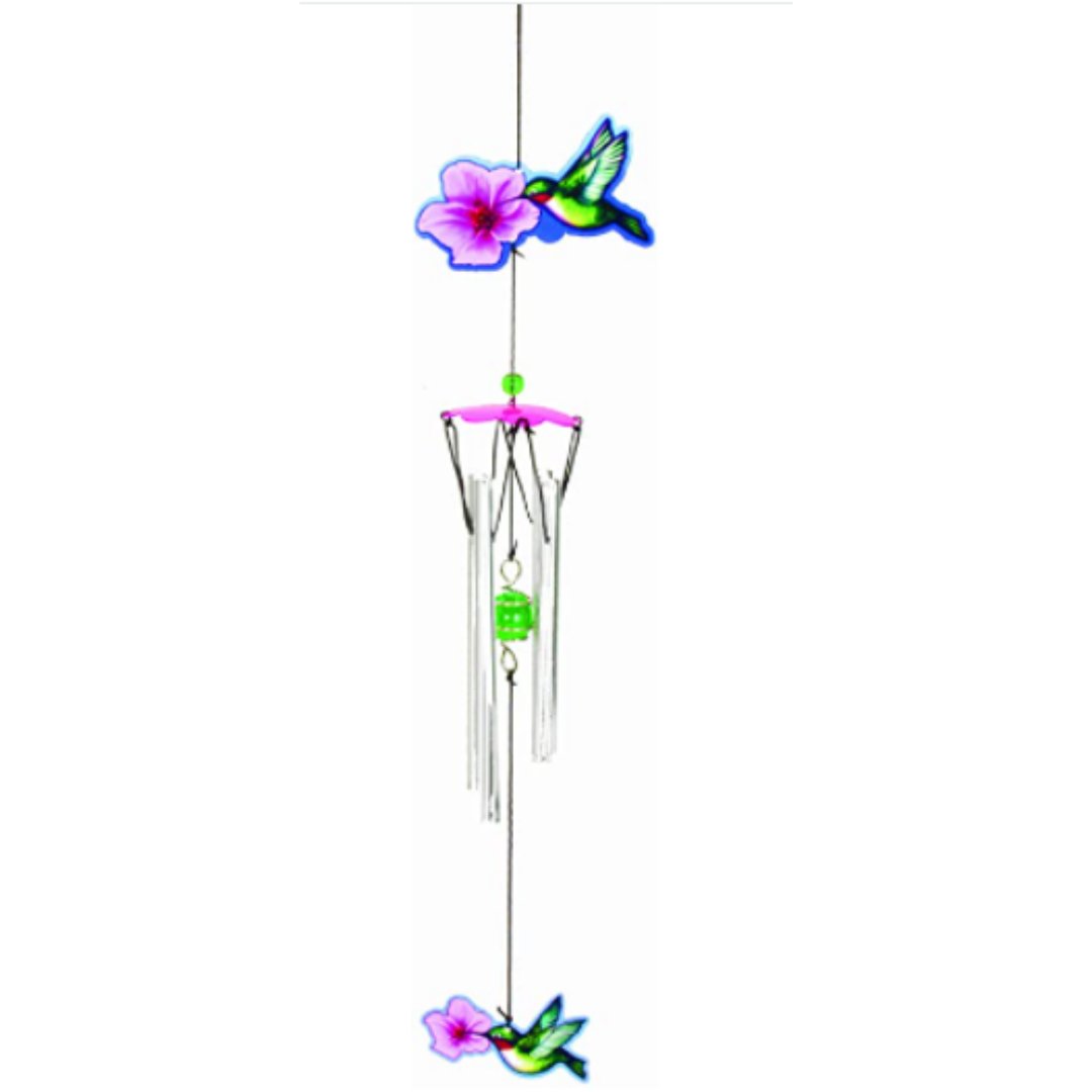 Spoontiques Hummingbird Glass Wind Chime - Skyline Home Collection