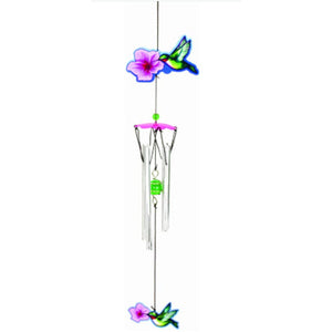 Spoontiques Hummingbird Glass Wind Chime - Skyline Home Collection