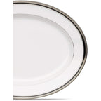 Noritake Austin Platinum Oval Platter, 14-Inch - Skyline Home Collection