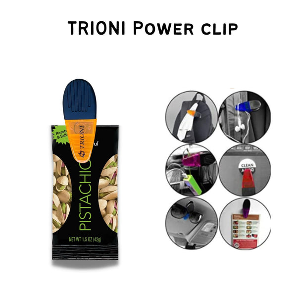 Healthy Snacks Variety Pack for Adults and Kids - 30 count with TRIONI Power Clip - TRIONI Treats