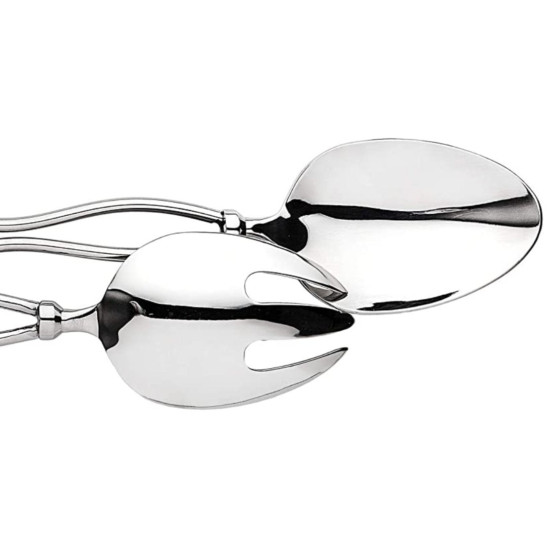 Godinger Salad Server Spoon Set Infinity Design - Skyline Home Collection
