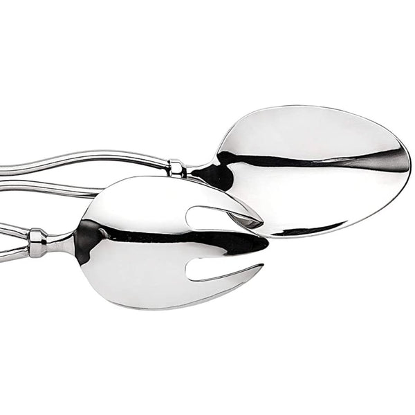 Godinger Salad Server Spoon Set Infinity Design - Skyline Home Collection